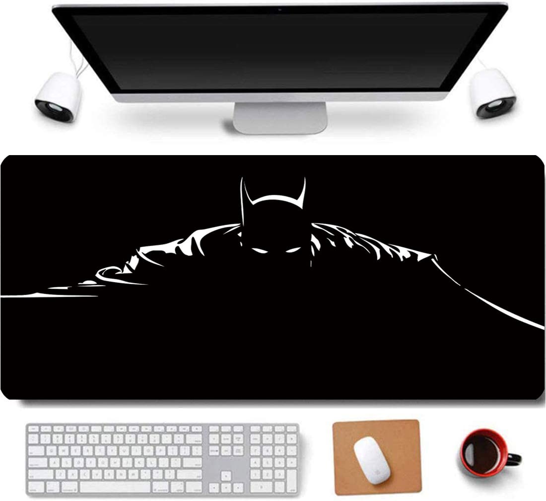 31.5x11.8 Inch BAT Shadow Non-Slip Rubber Stitched Edges Extended Large Gaming Mouse Pad Office Keyboard Mouse Mat