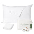 FAUNNA 100% Cotton Pillow Protectors, Bed Bug & Dust Mite Proof Pillow Covers, Hypoallergenic, Premium Breathable Zippered Protectors for Enhanced Freshness(Standard Size, 4 Pack)
