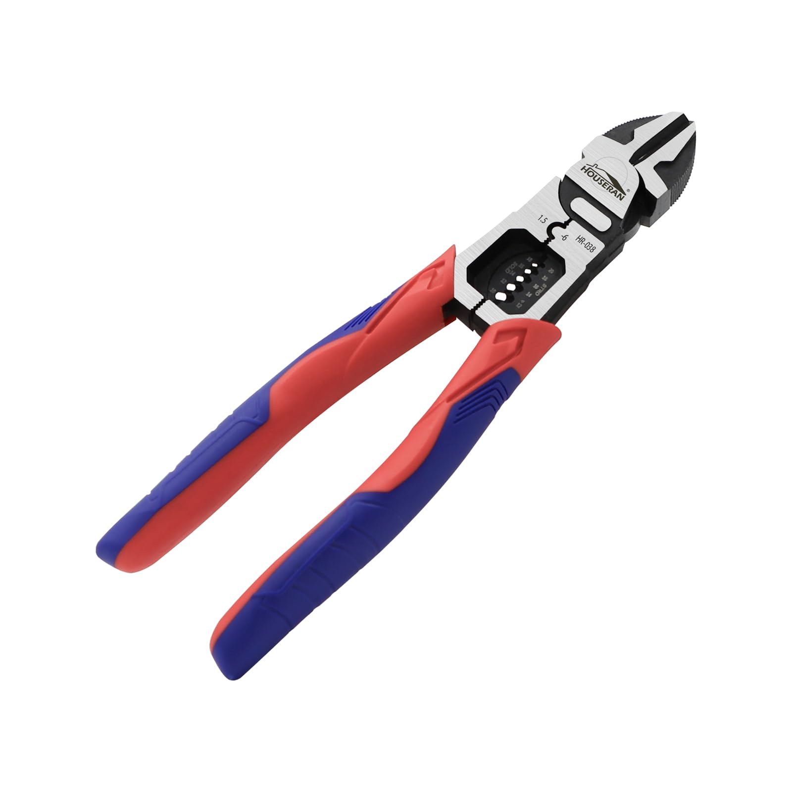 Wire Cutters, HOUSERAN Side Cutters with Wire Stripper and Crimper, Wire Cutters Heavy Duty, 3-in-1 Diagonal Cutters for Cutting, Crimping, and Stripping