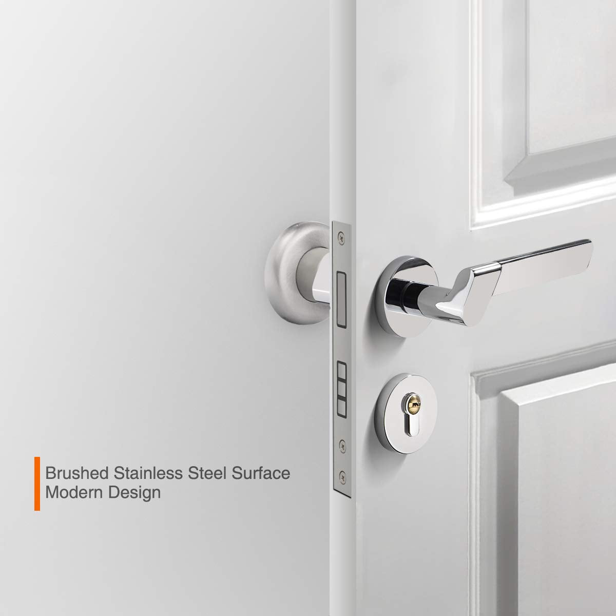 KOVOSCH 5 Pack Concave Wall Door Bumper Stop Brushed Satin Nickel – 2-1/2” Outside Diameter Stainless Steel Cover with 1-1/8” Gray Rubber Bumper – Easy to Install with Screw