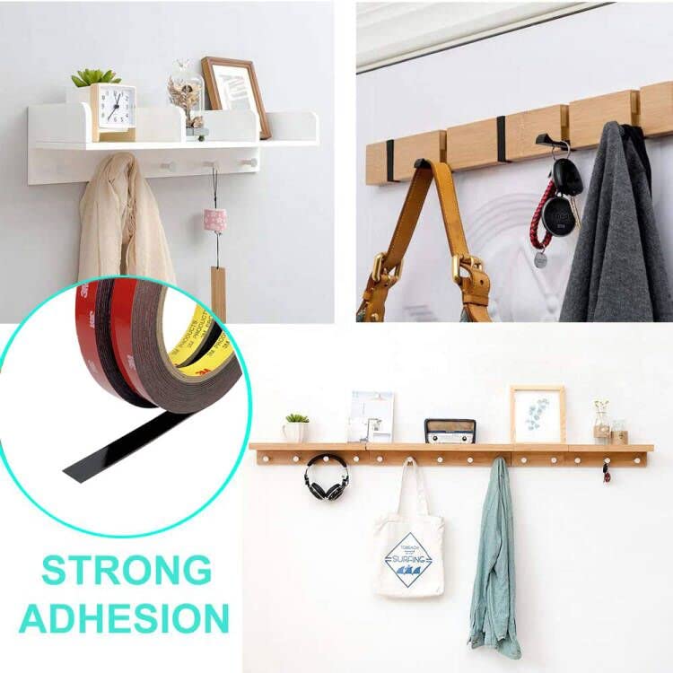 Double Sided Tape Extra Strong, Made of 3m Tape, Heavy Duty Mounting Tape, Waterproof and High Temperature Resistant Foam Tape for Outdoor,Car,Moto,Home,DIY,LED,Decor (1 inch * 15.6ft)