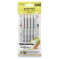 PILOT KIRE-NA Highlighter Set, Basic 5 Colors, Chisel and Fine Tip, Quick-Dry Pigment Ink, SKIW-1-5C1
