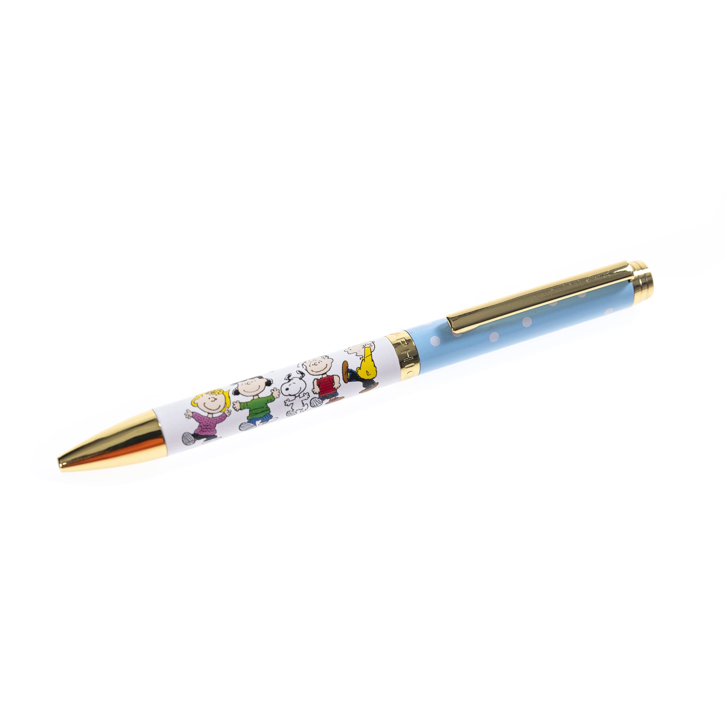 Graphique Peanuts Fashion Pen | 5.5” Ballpoint Pen | Refillable Black Ink | Retractable Twist Top | Matching Decorative Box | Comfort Grip for Writing | Office Supplies Accessories