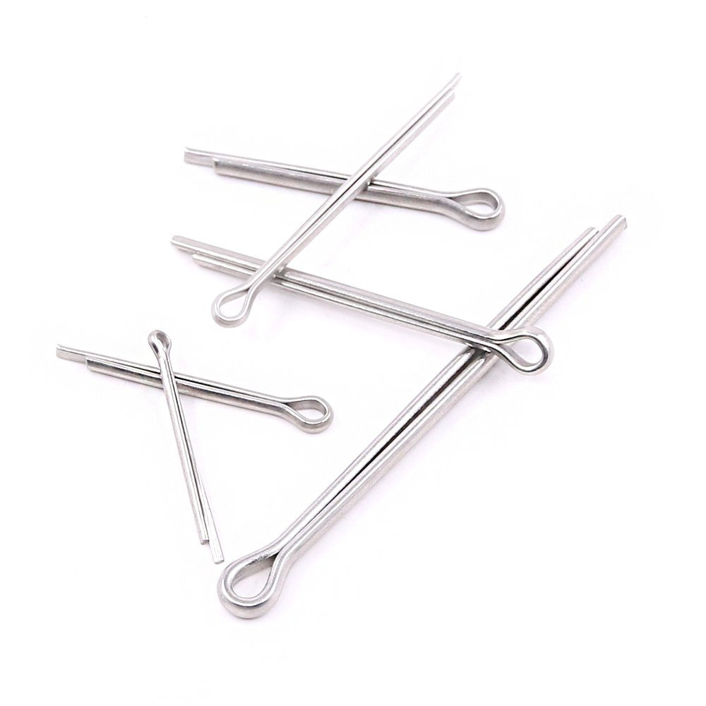 Glarks 150Pcs 304 Stainless Steel Cotter Pin Clip Key Fastner Fitting Assortment Kit
