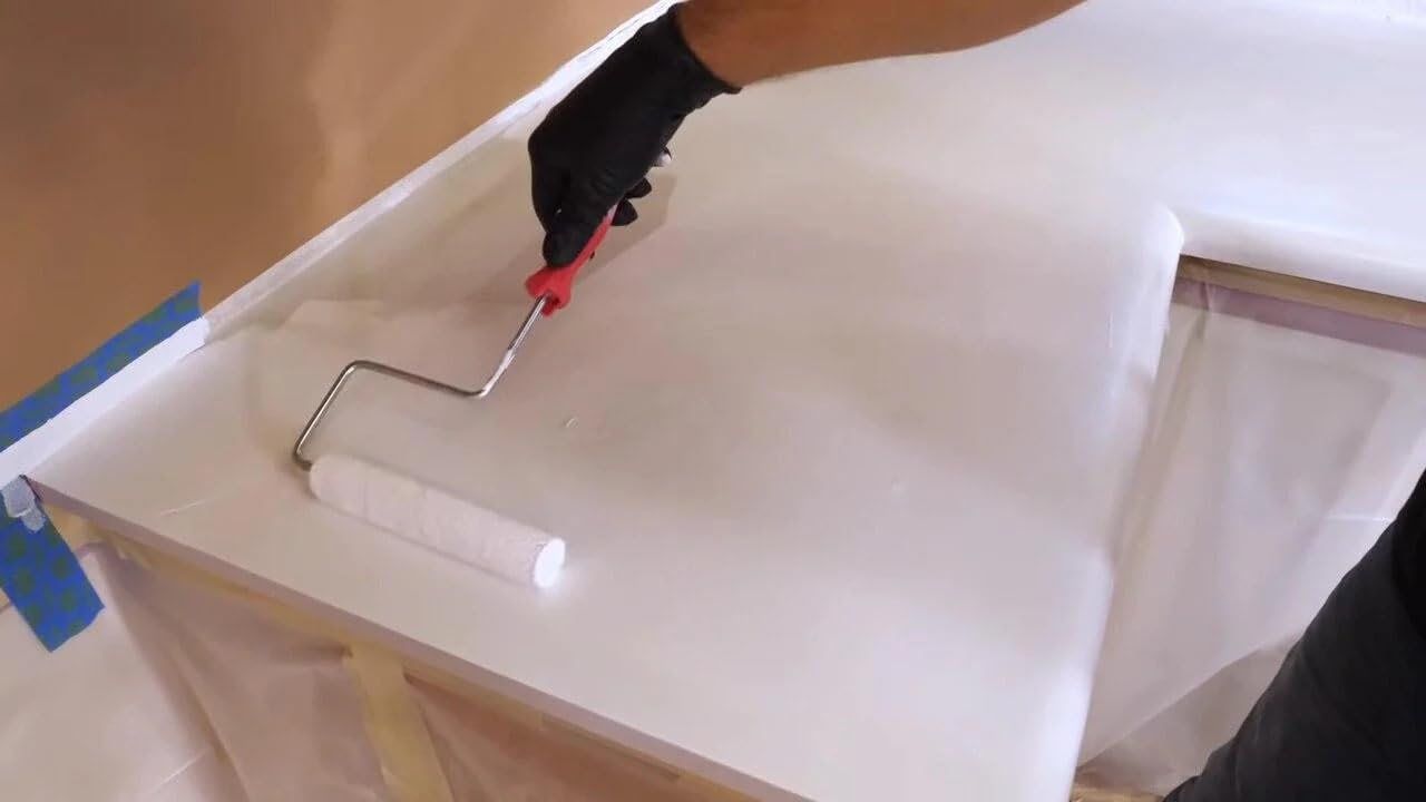 Stone Coat Countertops White Epoxy Undercoat - A Perfect Epoxy Paint and Primer for Coating MDF, Plywood, and Porous Materials, Ideal for DIY Epoxy Countertop Kit! (1 Quart, White)