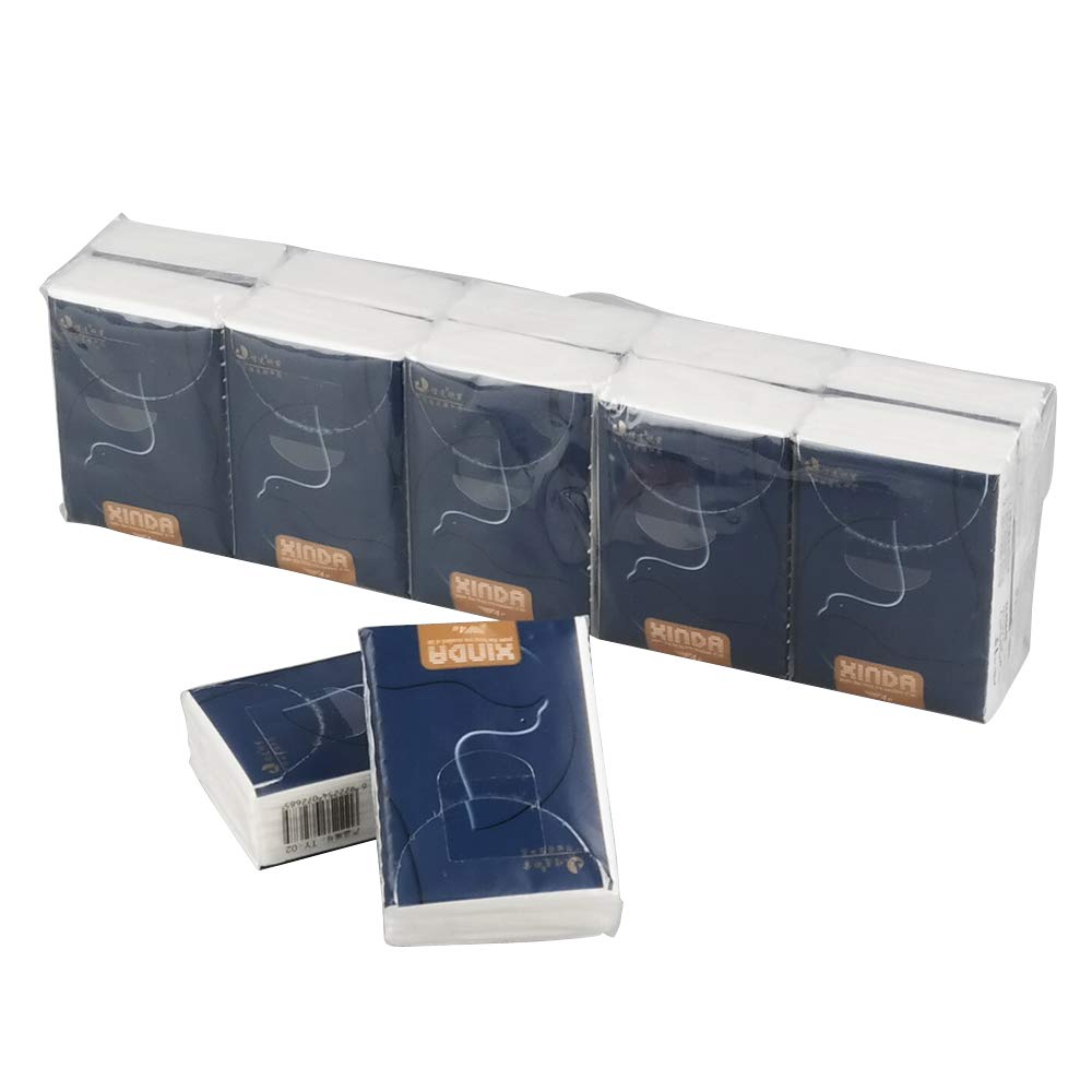 Kekow 100-Pack 4-Ply Mini Type Pocket Packs Tissues, Soft and Unscented