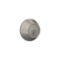 Schlage Lock Scout Deadbolt with Round Trim, Keyed 1 Side, Satin Nickel Finish