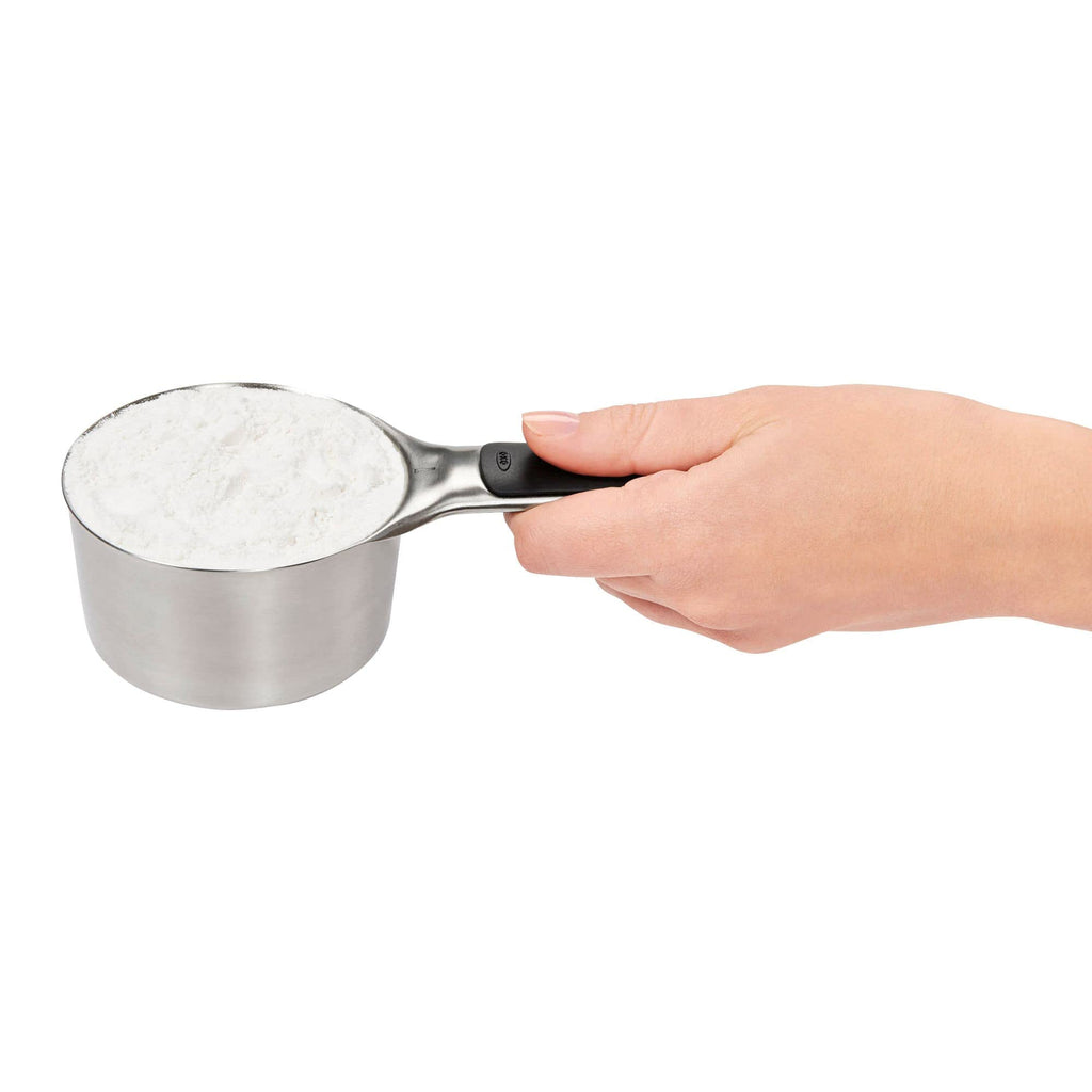 OXO Good Grips Measuring Cup Set of 4 pcs - Stainless Steel, Silver, Small (11137700MLNYK)