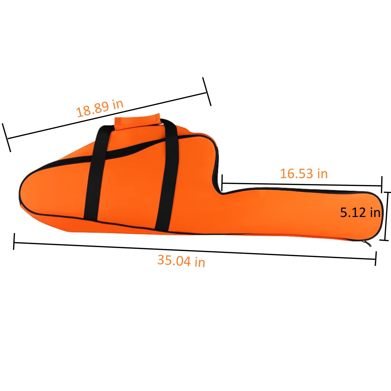 Poweka Chainsaw Bag Carrying Case Portable Protection Waterproof Holder Fit for Stihl Husqvarna 12''/14''/16'' Chainsaw Storage Bag(Orange)