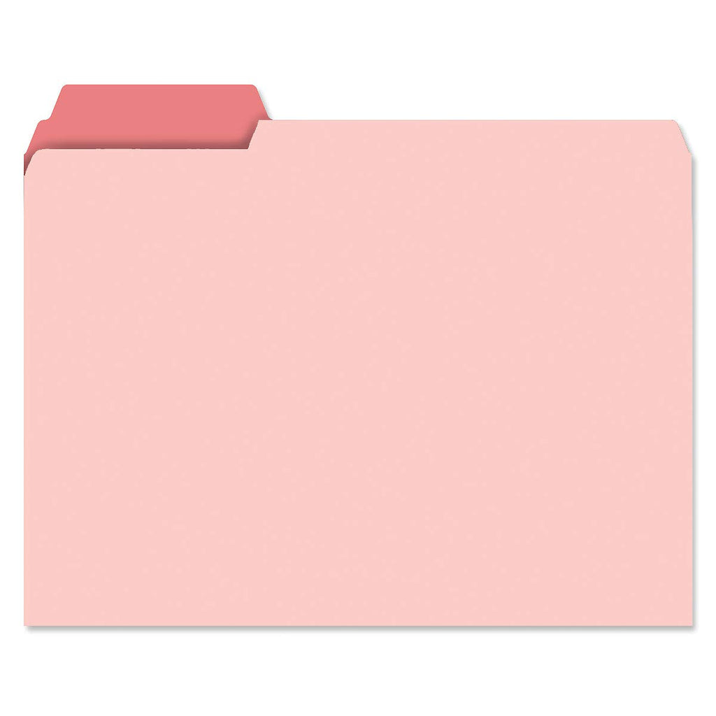 Current Charcoal & Coral File Folders Value Pack - Bulk Set of 24, 6 Pretty Decorative Designs, 1/3 Cut Tabs, Heavy-Duty Paper Stock, Office Supplies for Home & Work, 9-½” x 11-¾” Letter Size
