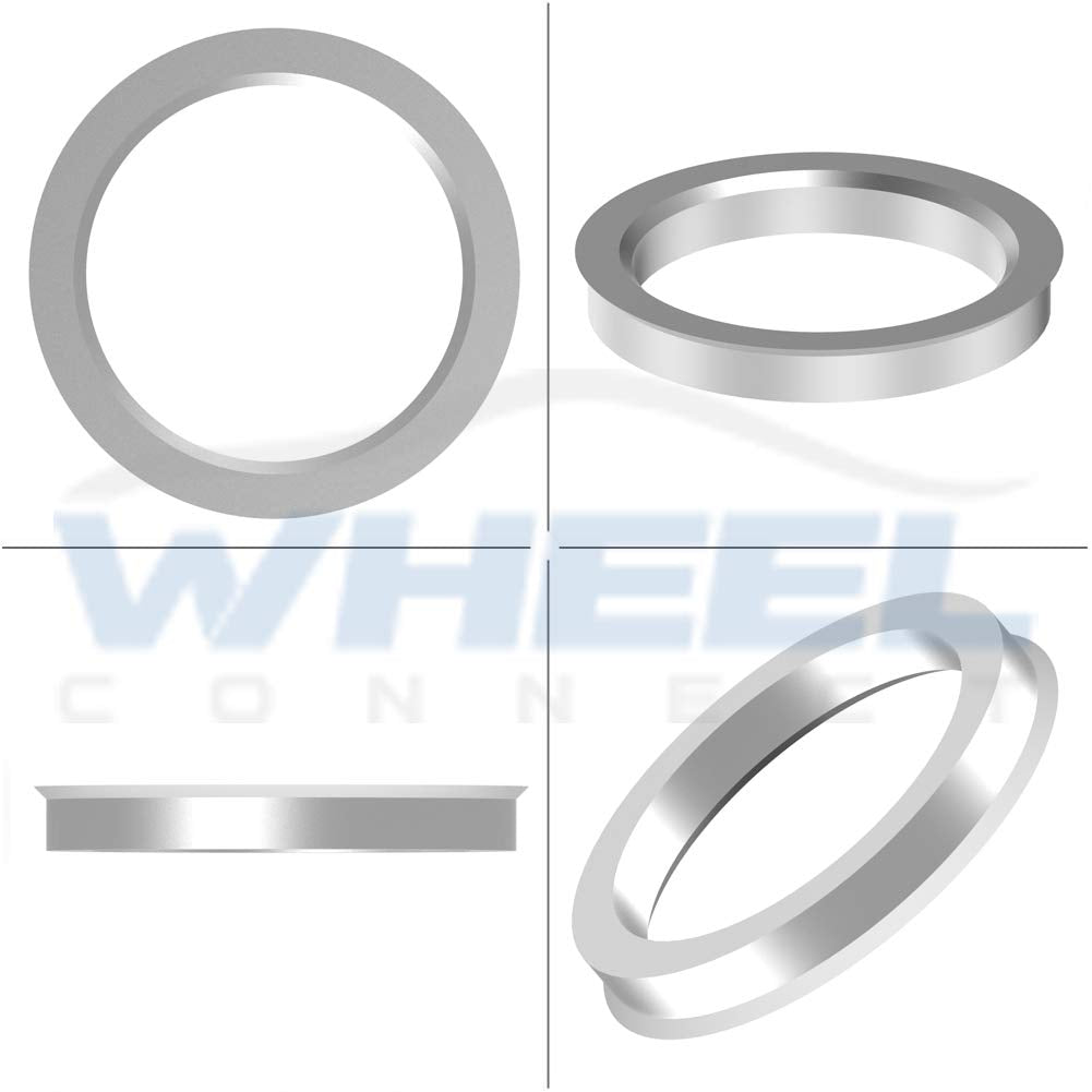 WHEEL CONNECT Hub Centric Rings,72.6 to 56.1, Aluminium Alloy Hubrings,56.1 to 72.56, Set of 4,O.D:72.6-I.D:56.1mm. A