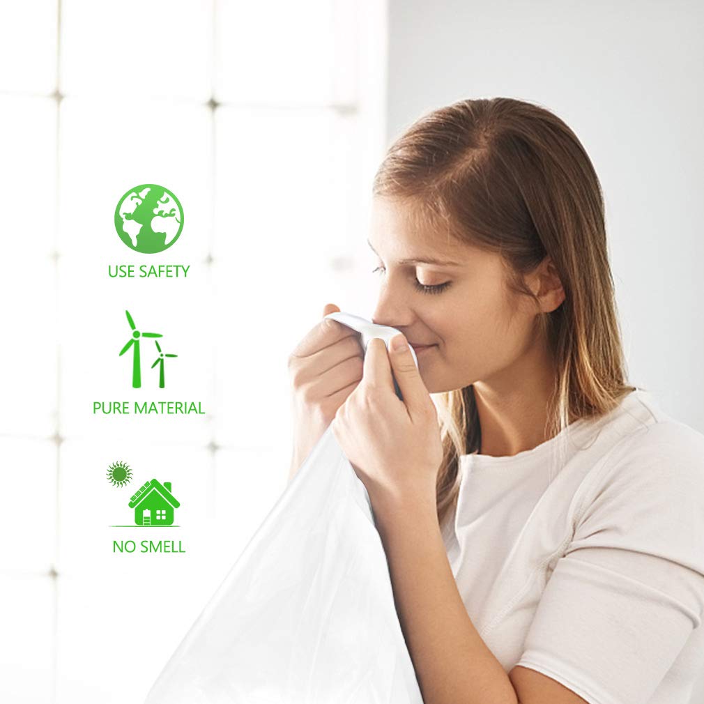 30 Liter 200 Counts Strong Unscented Medium Trash Bags,Fit 8 Gallon Garbage Bags by Teivio, 30L Thick Bathroom Can Bin Liners,Plastic Bags for Home Office Kitchen, Fit 7,8,9,10 Gal Wastebasket, Clear