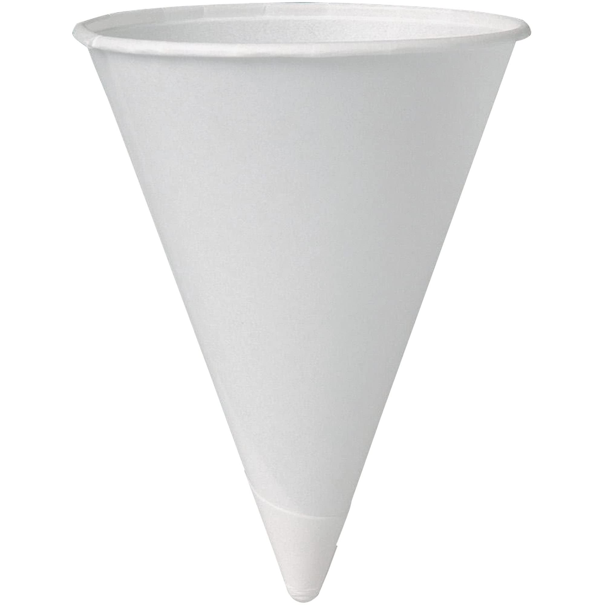 Unisource Solo Paper Cone Water Cups - Cone - 200 / Pack - White - Paper - Water, Cold Drink