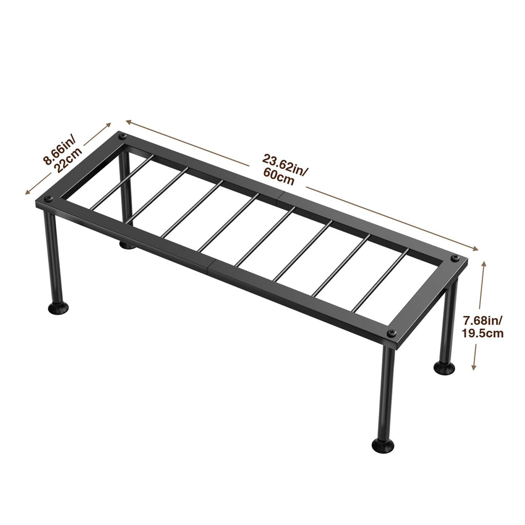 Josmimic 1 Tier Plant Stand - Ladder Plant Holder - Metal Plant Shelf Multiple Flower Pot Holder Flower Pot Holder for Indoor Corner Clearance Outdoor Outside Courtyard.