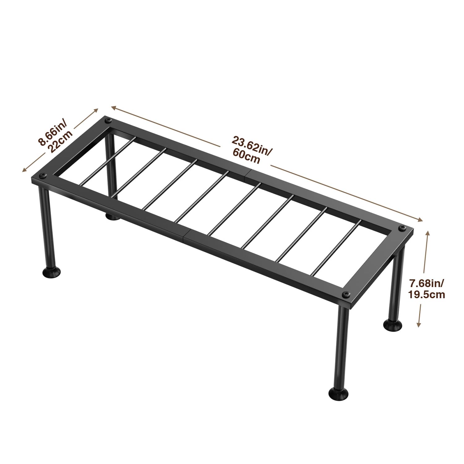 Josmimic 1 Tier Plant Stand - Ladder Plant Holder - Metal Plant Shelf Multiple Flower Pot Holder Flower Pot Holder for Indoor Corner Clearance Outdoor Outside Courtyard.
