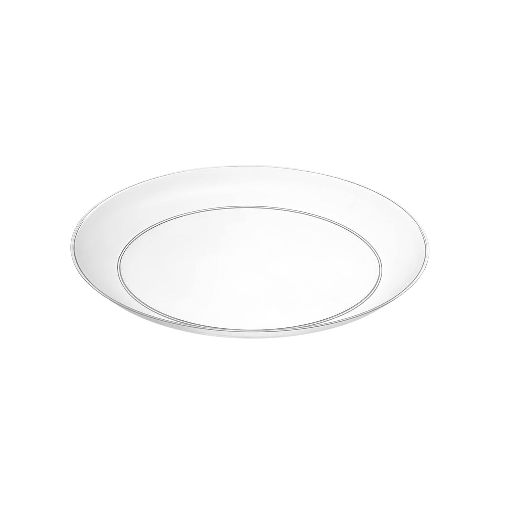[7'' 40 Pack] 7'' inch Premium Heavy Weight Crystal Clear Classy Disposable hard Plastic Salad plates