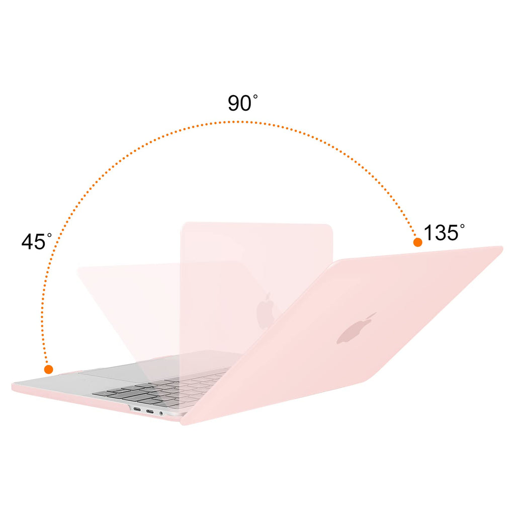 MOSISO Compatible with MacBook Pro 13 inch Case M2 2026, 2025, 2024, 2023, 2022-2016 A2338 M1 A2251 A2289 A2159 A1989 A1708 A1706 with/Without Touch Bar, Plastic Hard Shell Case Cover, Chalk Pink