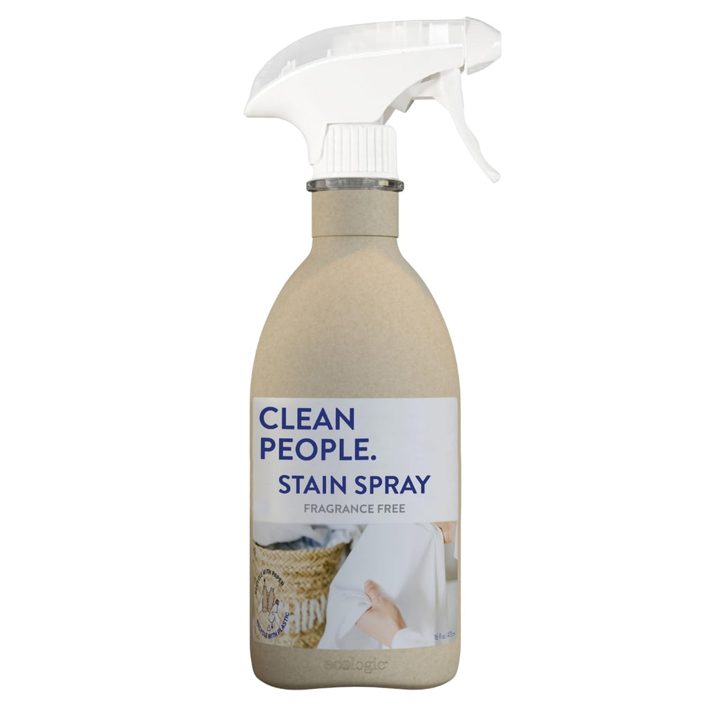 THE CLEAN PEOPLE Stain Remover Spray - Natural Plant & Mineral-Based Ingredients - Non-Toxic Laundry Spot Treatment - Boosted with Enzymes - Fabric Safe (16 Fl Oz (Pack of 1))