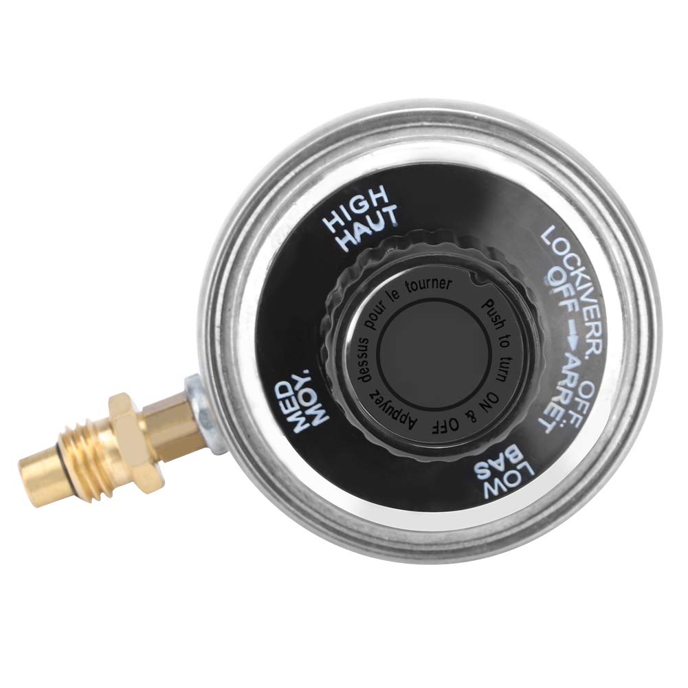 Camping Table Grill Regulator, Adjustable Pressure Regulator 1 Inch 20UNF, High-Flow BBQ Grill Control Valve for Outdoor Cooking, Portable Grilling, Campsite and RV Use