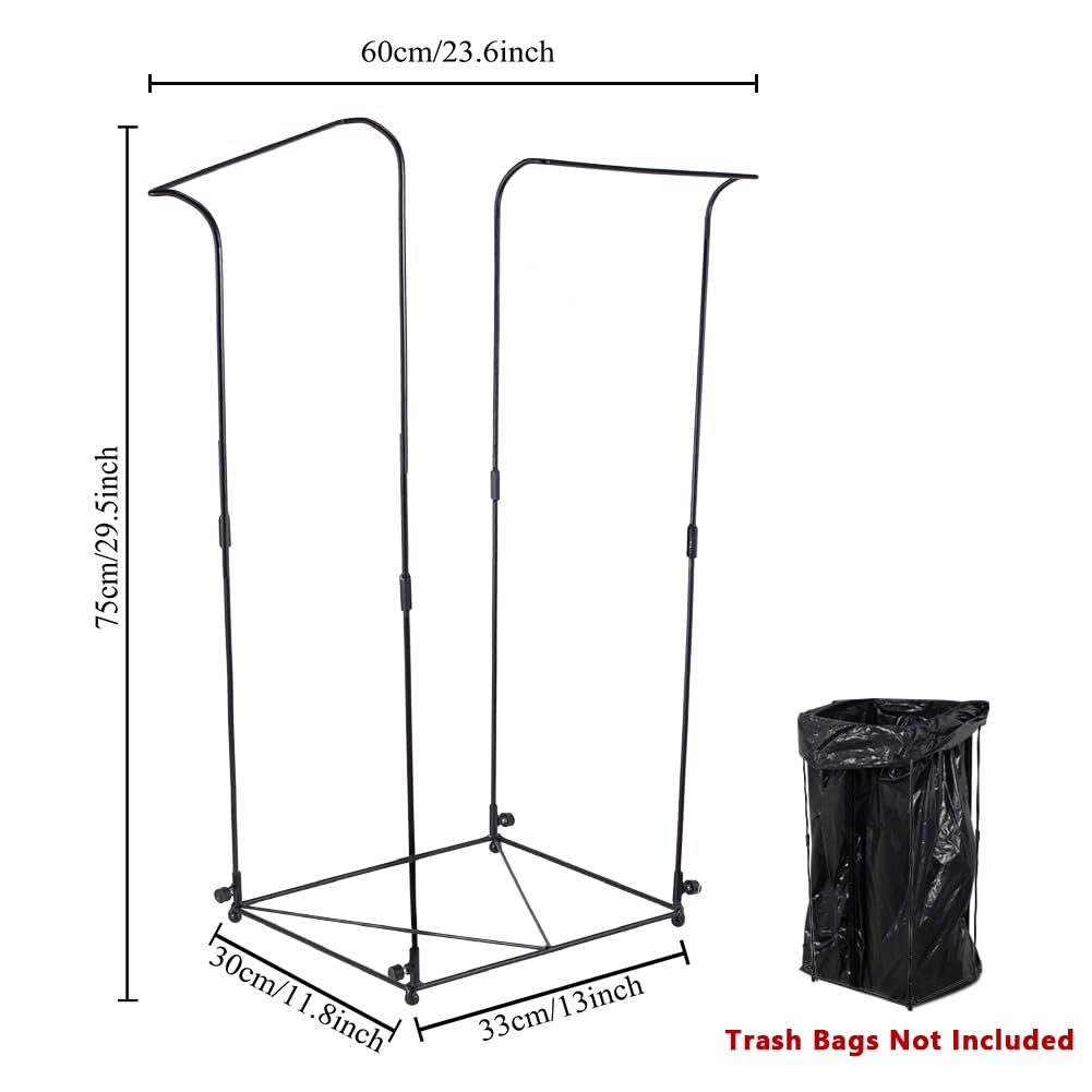 viterlight Trash Bag Holder, Metal Garbage Bag Holder, 30-45 Gallon Portable Trash Bag Holder Stand, Multi-use Leaf Bag Holder for Yard, Camping, Party, Wedding