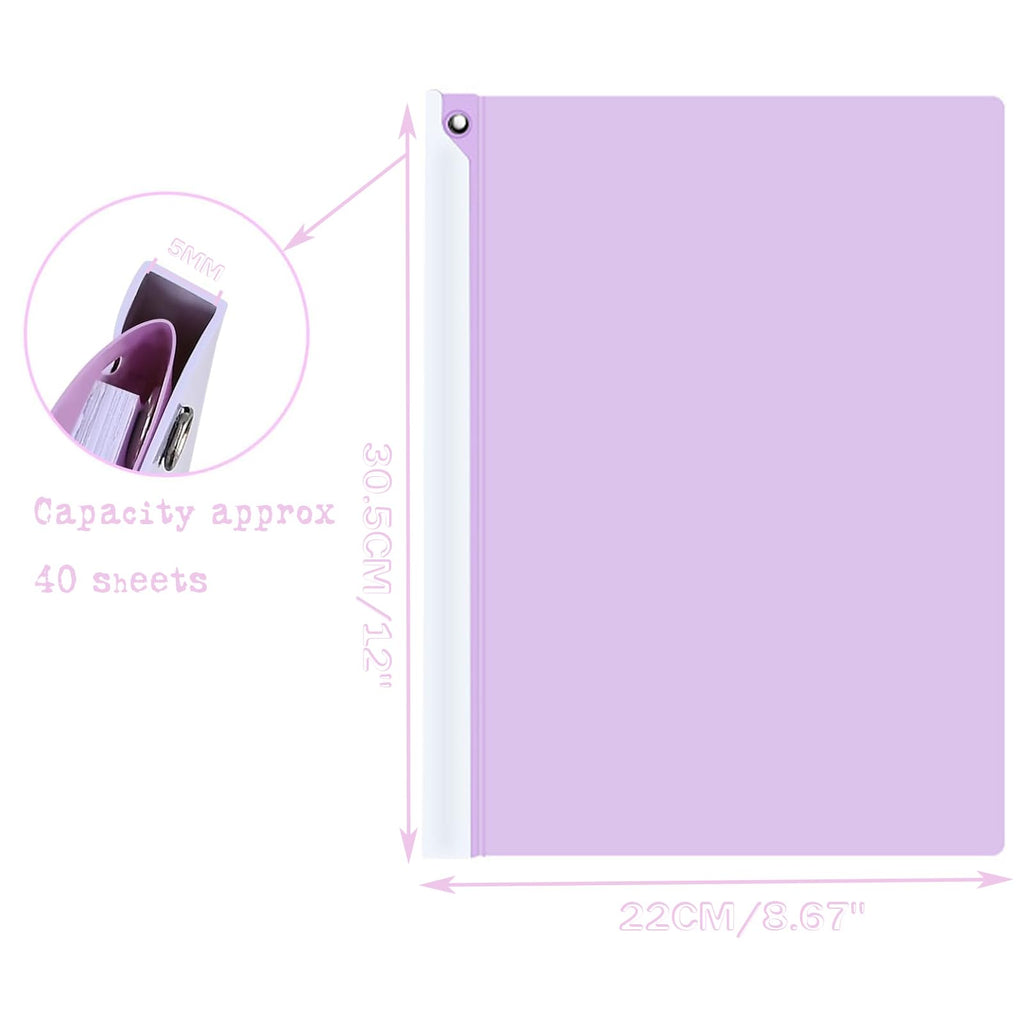 iGolife 20 Pcs Report Covers with Swing Clip, Presentation Folders for A4 and Letter Size Paper, Clear Report Covers Binder Bulk for School Business, 40 Sheet Capacity