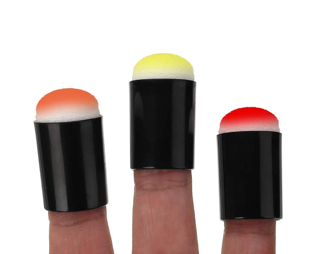 DS. DISTINCTIVE STYLE 40 Pieces Finger Sponge Dauber with Storage Case Craft Daubers for Chalk Ink Painting Card Making