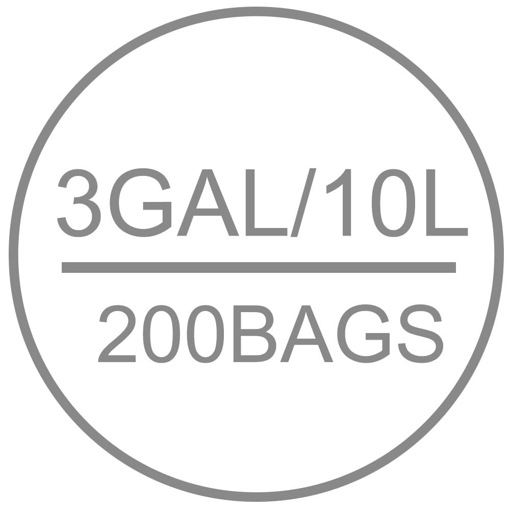 XUXRUS Small Garbage Bags 3 Gallon 200 Counts Bathroom Trash Bags Strong Clear Trash Can Bags Wastebasket Bin Liners Fit 8~10 Liter