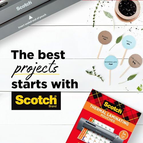 Scotch Thermal Laminating Pouches, 8.9 x 11.4-Inches, 3 mil thick, 50-Pack (TP3854-50)