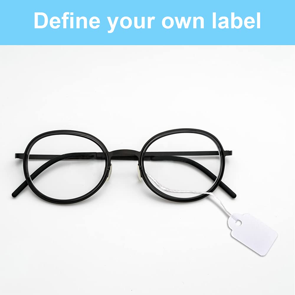 1000Pcs Jewelry Price Tags with String Attached, Marking Tags with String, Display Clothing Tags Display Label, Paper Price Labels (White)