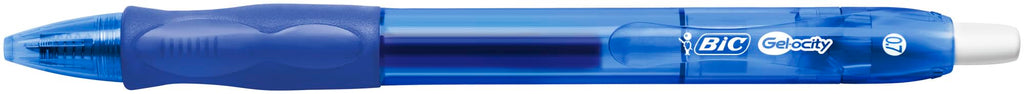 BIC Gelocity Original Retractable Gel Pen with 0.7 mm Medium Point, Smooth Ink and Translucent Barrel, 24-Count in Blue Ink