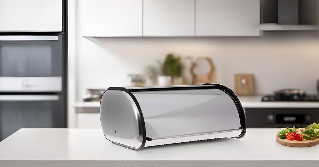 Home-it Stainless Steel Bread Box for Kitchen, Bread bin, Bread Storage Bread Holder 16.5x10x8