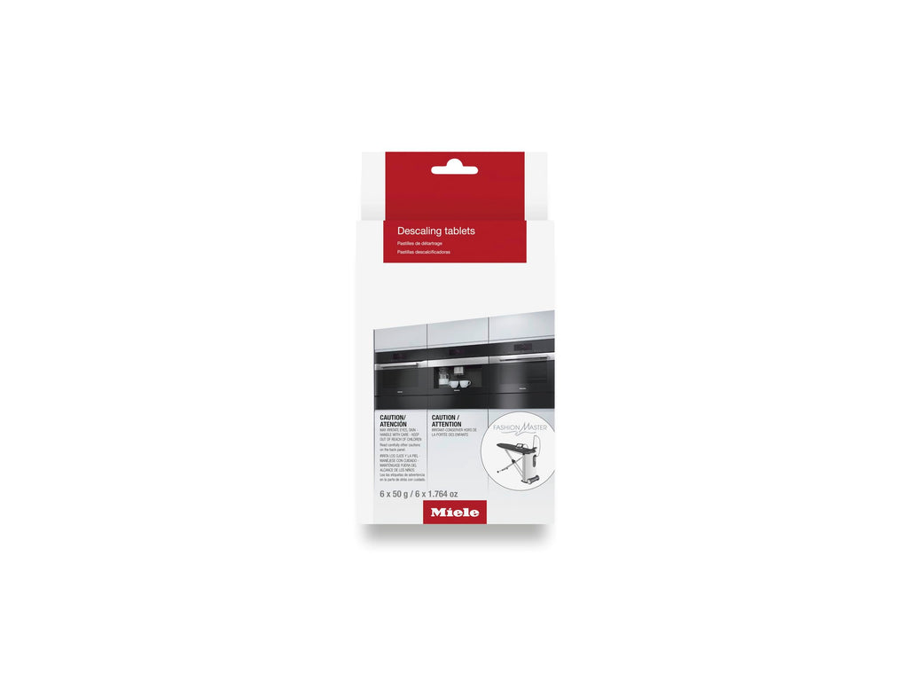 Miele Descaling Tablets for Coffee Machines, Steam Ovens, FashionMaster, Ovens and Cookers, Pack of 6 - 11201170
