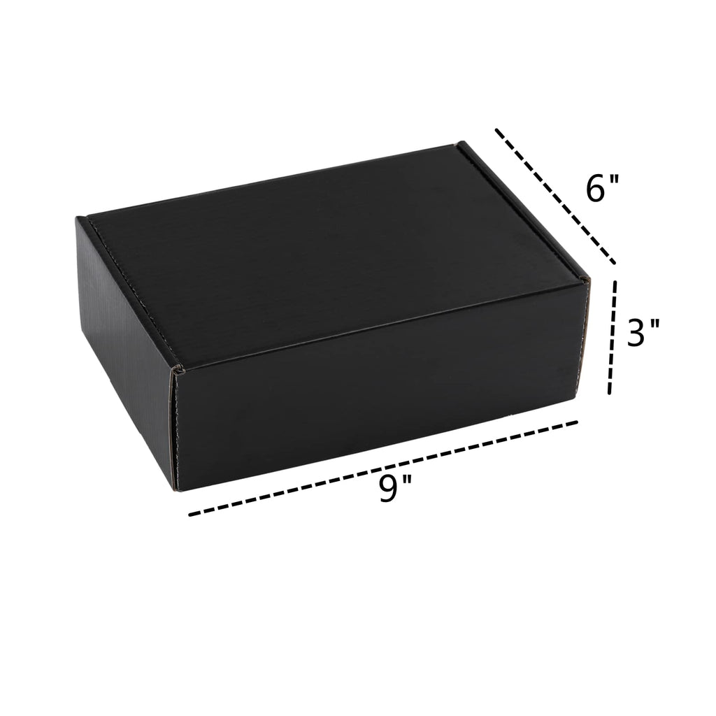 Dicunoy 30 Pack Shipping Boxes 9 x 6 x 3 Inches, Small Cardboard Box Black, Triple Wall Corrugated Cardboard Box for Mailing Packing Literature Mailer, Packaging Boxes for Gift, Small Business