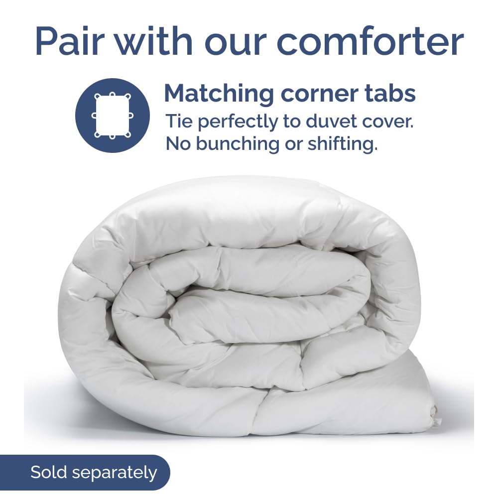 White Duvet Cover Queen Size - Extra Soft Queen Size Duvet Cover - Lightweight, Comfy, Cozy & Breathable - Easy Care & Fade Free with Zipper Closures & Ties - 90" x 90" Inches - Comforter Not Included