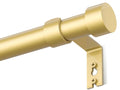 Ueuttiy Adjustable Curtain Rods for Windows 16-75", Cylindrical End Cap, 1-Inch-Diameter,Gold(40-190cm)