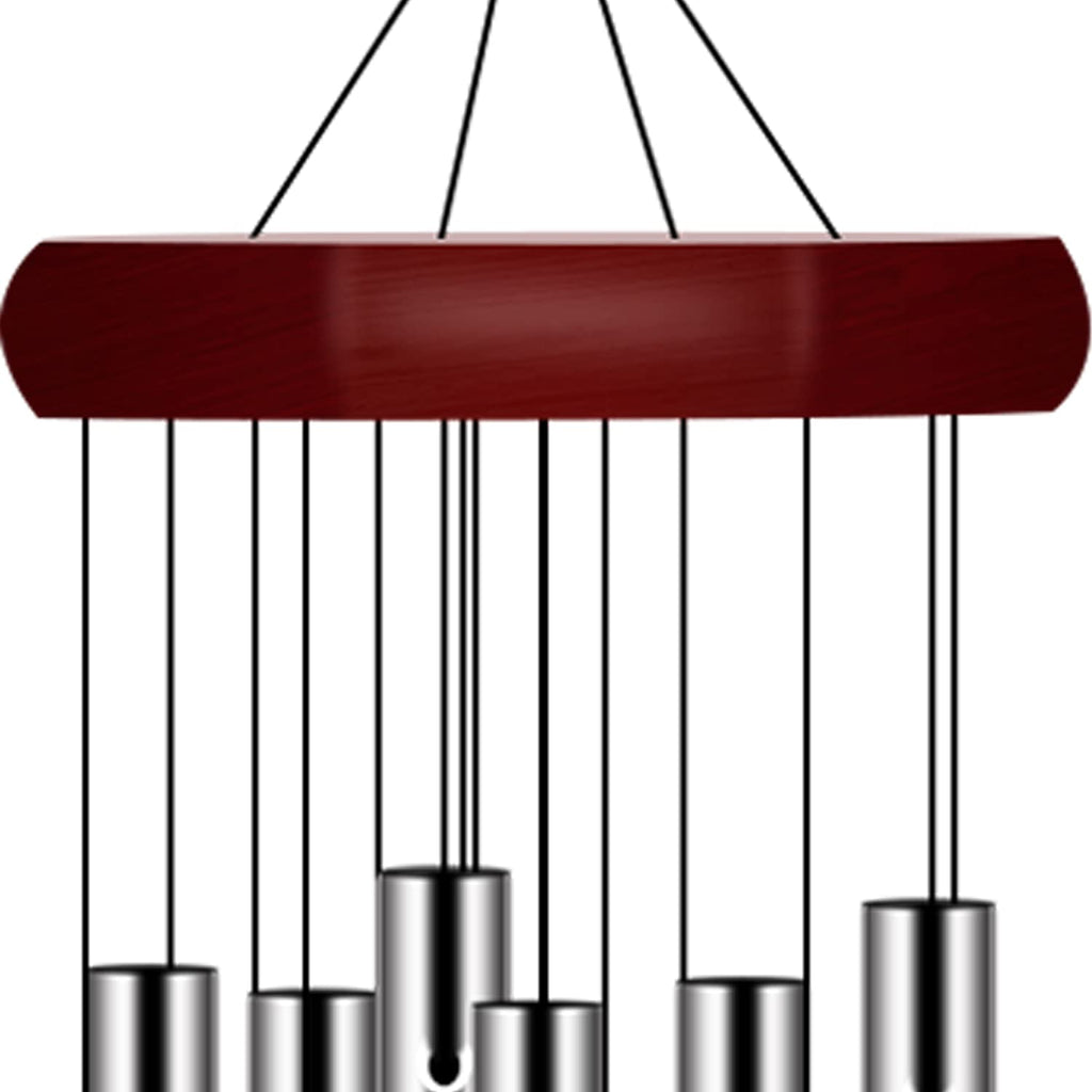2 Pack Pgzsy Memorial Wind Chimes Outdoor Large Deep Tone, Elegant Sympathy Wind-Chime Personalized with 6 Tuned Tubes for Garden Patio Balcony and Home