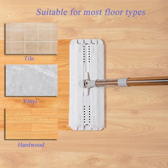 JINYUDOME 120 Count Dry Mop Pad Refills Disposable Dusting Cloths 11.8 * 8.66 inches Dry Floor Mop Refills