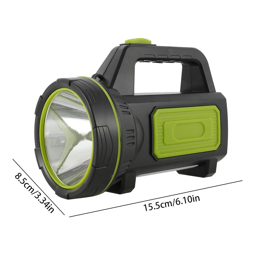 Super Bright Spotlight, Rechargeable Flashlight 6000mah Led Torch with Side Light Searchlight High Power Waterproof Handheld Flashlight for Camping Emergency Hiking Hunting