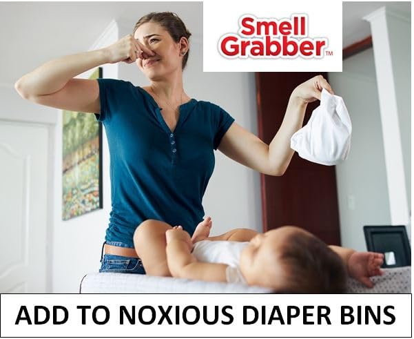 Smell Grabber Odour Eliminator (650g) eco-Friendly, Effective in Garbage Bins, Compost Pails, Bathrooms, Cat Litter, Diaper Pails & More * Buy 2 OR More Save 10% * Packaged in Canada