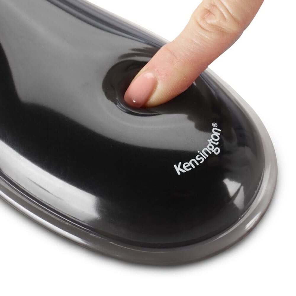 Kensington Duo Gel Mouse Pad Wrist Rest - Black/Red, 1" x 7.3" x 9.5"