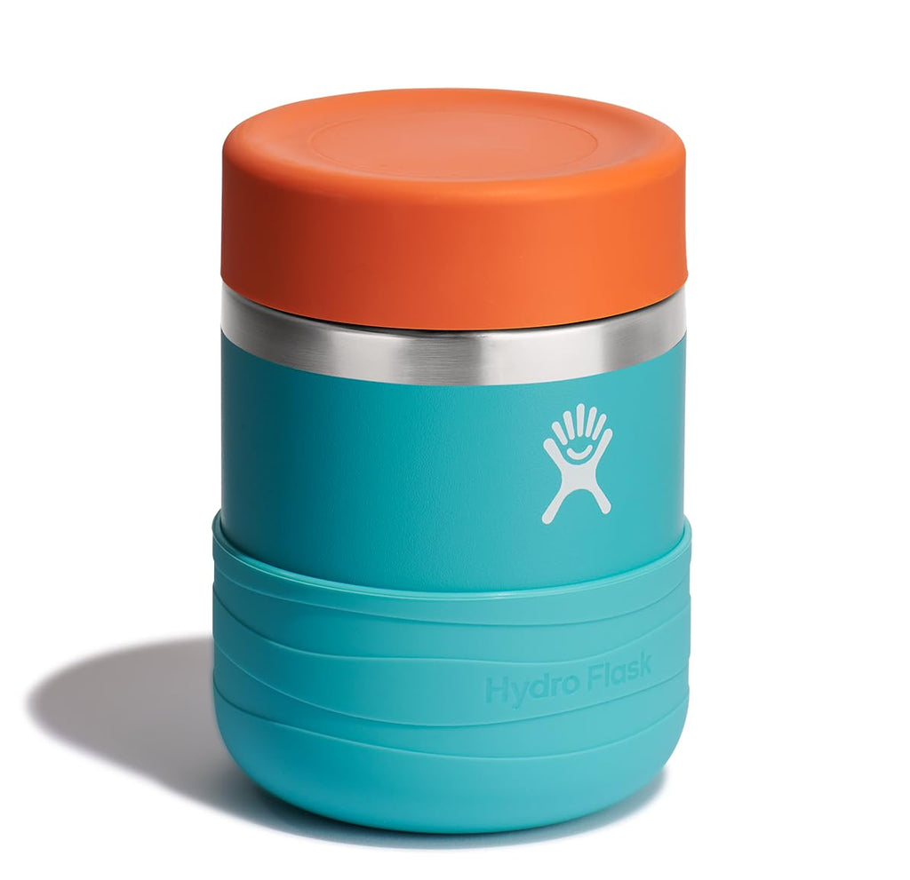 Hydro Flask 12 Oz Kids Leakproof Insulated Food Jar with Soft Grip Lid and Flex Boot, BPA-Free, Seaspray