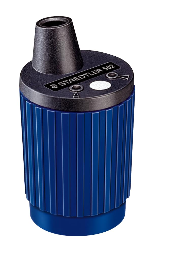 STAEDTLER Mars Lead Pointer - Precision Mechanical Pencil Sharpener with Auto-Stop for 2mm Pencils - Rotary Action with Dust Wiper & Adjustable Cone