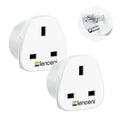 LENCENT UK to CA Canada Plug Adapter, 2 Pack Grounded CA Visitors Travel Converter, Converts All Type G Plugs from United Kingdom UK Singapore Malaysia UAE Ireland Malta Hongkong (Type B
