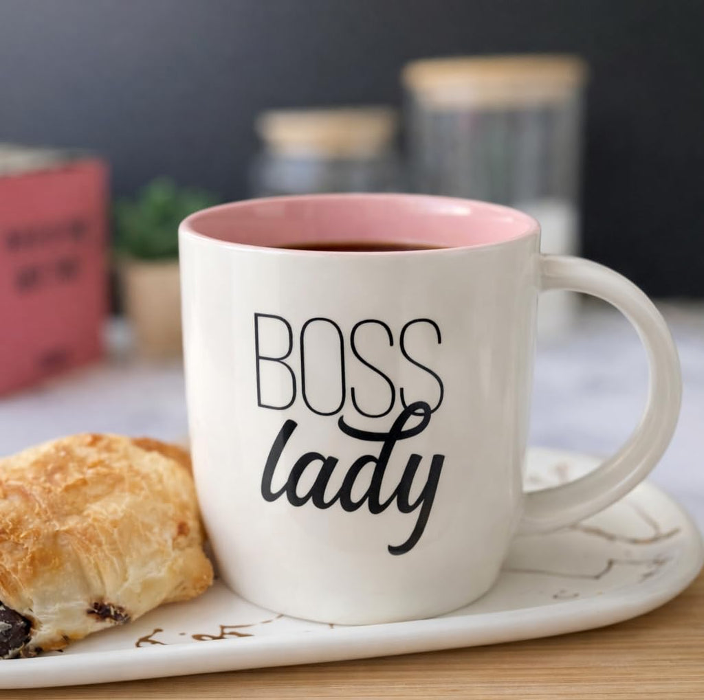 Triple Gifffted Boss Lady Gifts for a Women, Valentines Day, Her Birthday, Christmas, Mothers Day Presents, Coffee Mug Cup Gift for Sister, Mom, Boss, Girlfriend