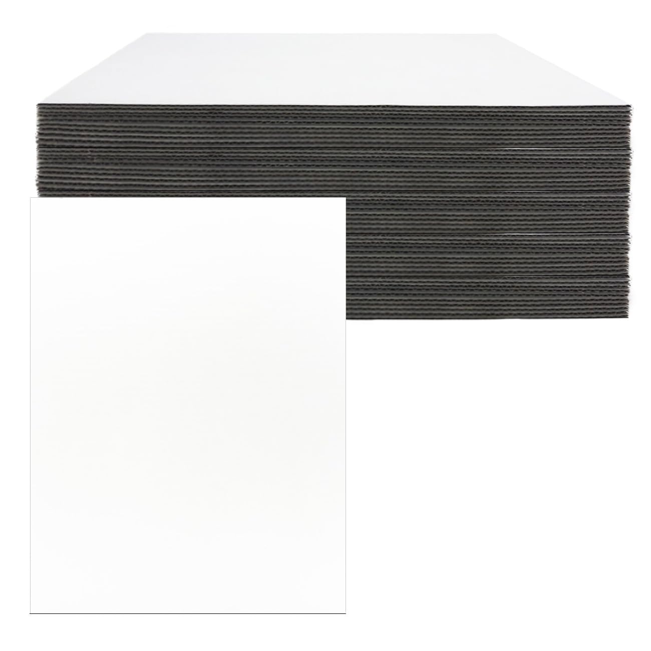 13 x 17 Inch Corrugated Cardboard Sheets Flat Layer Pads White Cardboard Rectangle Separators Bulk Flat Card Boards Inserts for Packing, Shipping,Art,Mailing,Diy Crafts,Divider Backing 50 Pack