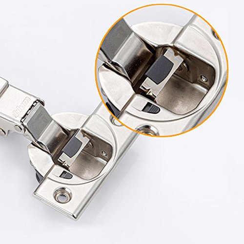 Blum Clip Top BLUMOTION 110 Degree Standard Hinges Kitchen Cabinet Cupboard Door Hinge 71MB3550 Self Slow Close Mechanism Hinge Made in Austria Full Overlay, Pack of 2