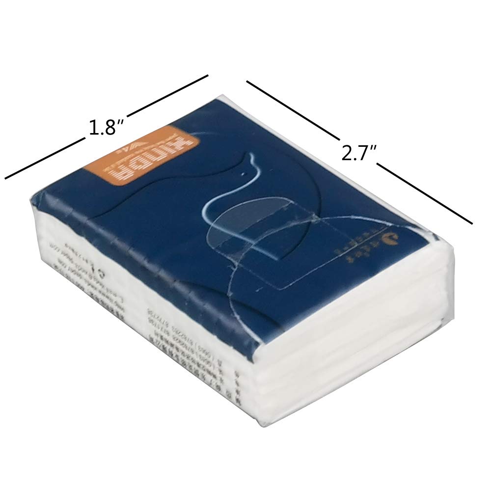 Kekow 100-Pack 4-Ply Mini Type Pocket Packs Tissues, Soft and Unscented