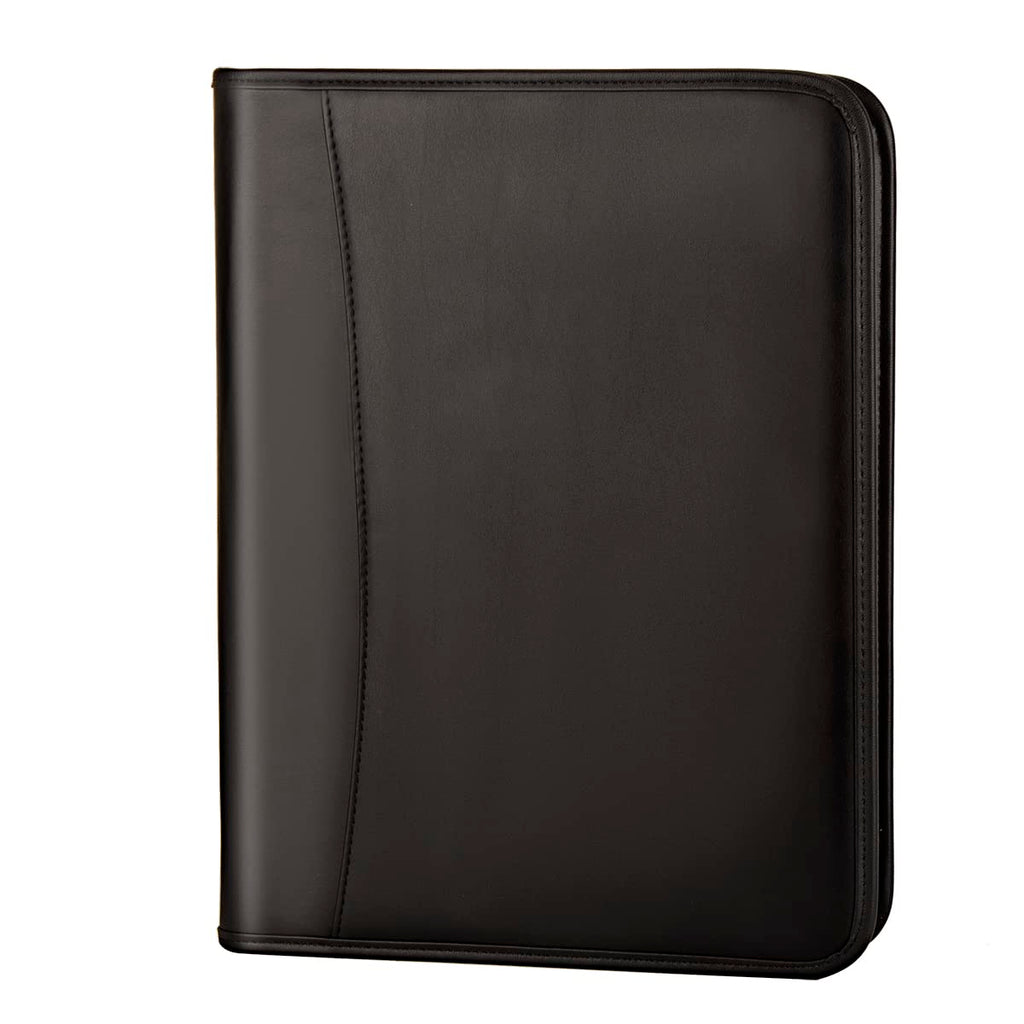 Leathario Portfolio, A4 Padfolio with Notepad, Vegan Leather Document Holder Organizer, Business Leather Folder with Pockets for Tablets Notepads Files, Office Supplies