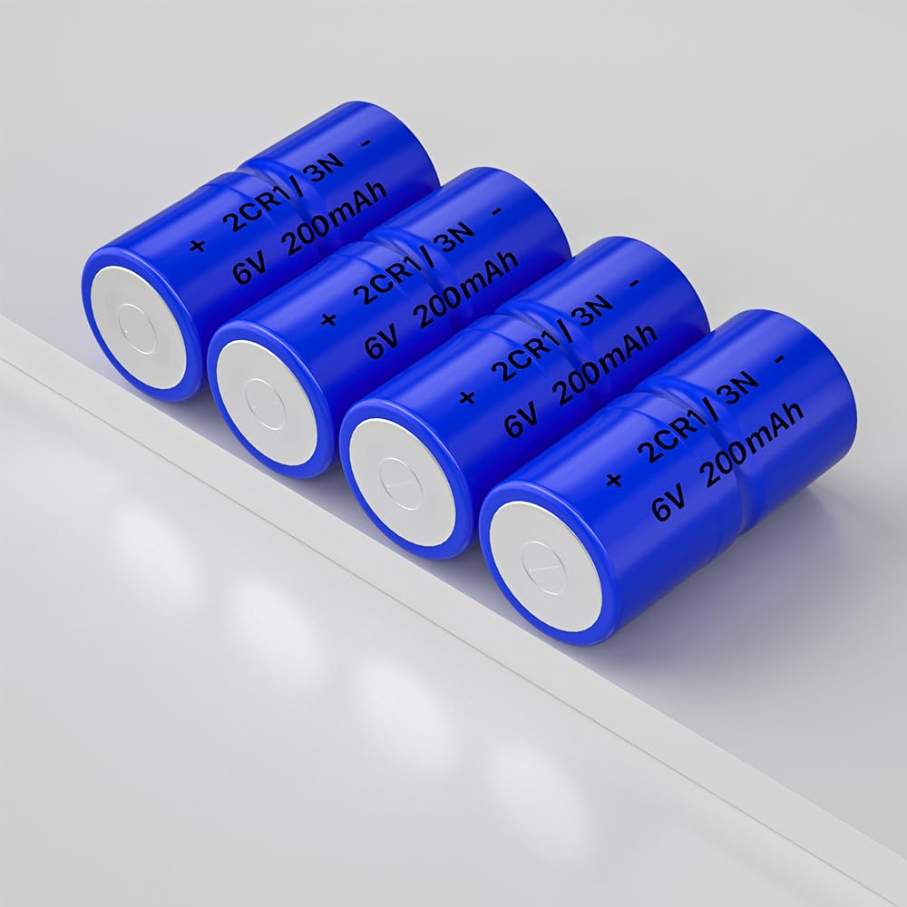 2CR1/3N 6 Volt Battery, 200mAh High Capacity Lithium ion Batteries Compatible with Pet Stop, Dog Guard, Perimeter and Extreme Dog Collars, Non-Rechargeable (4-Pack)