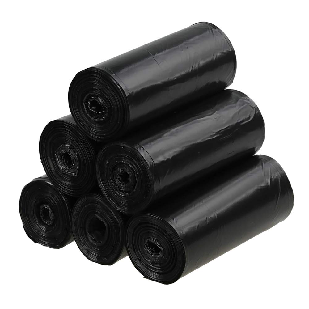 Ramddy 4 Gallon Trash Bags, Black Garbage Bags, 6 Rolls / 150 Counts